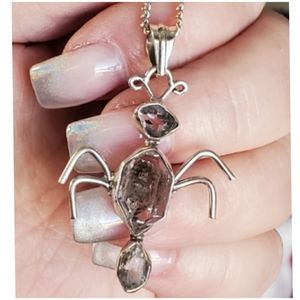 Herkimer Diamond Ant Pendant/Necklace 2" long